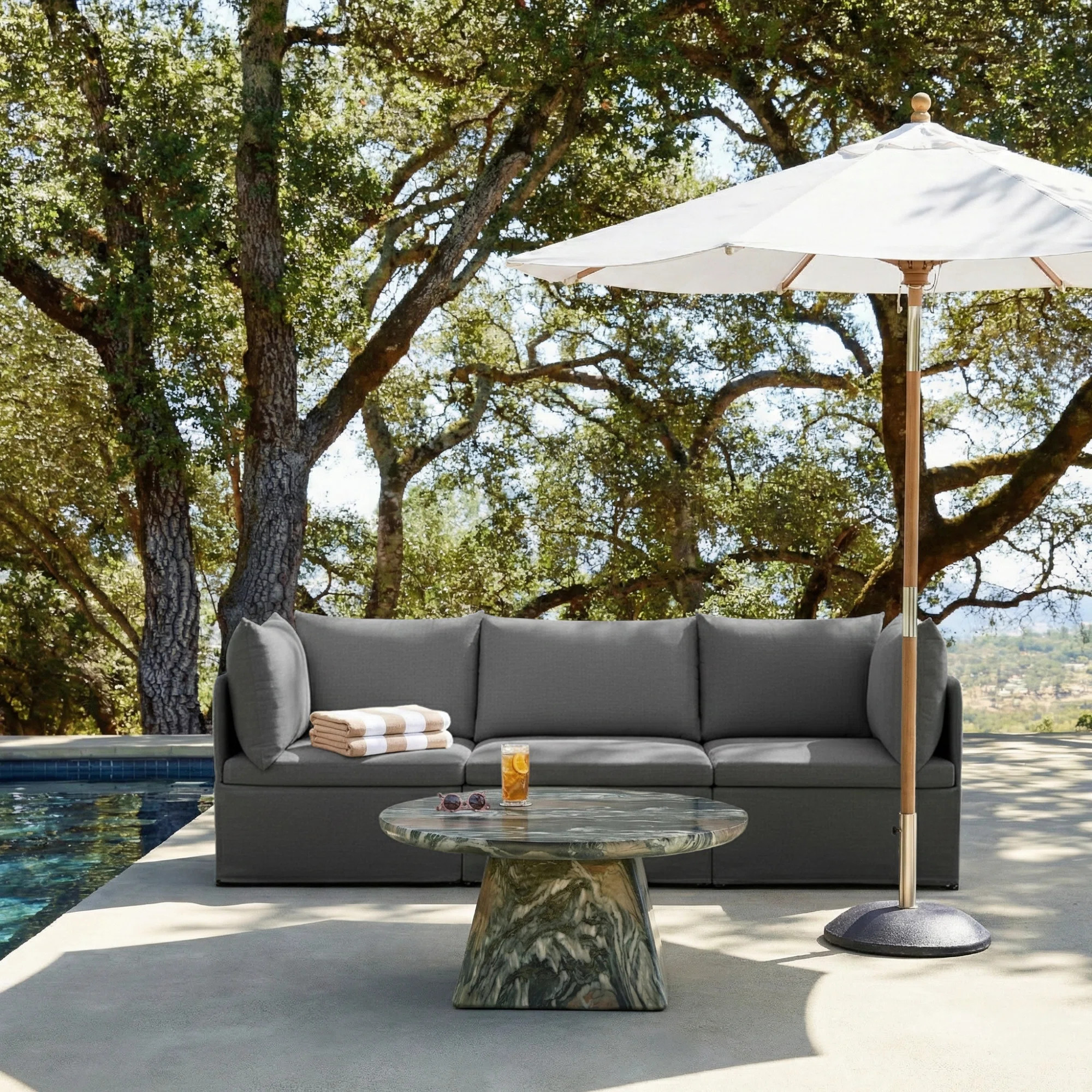 Irene Outdoor Modular Sofa Set Foldable & Portable Patio Sofa With Removable Cushions | Wayfair North America