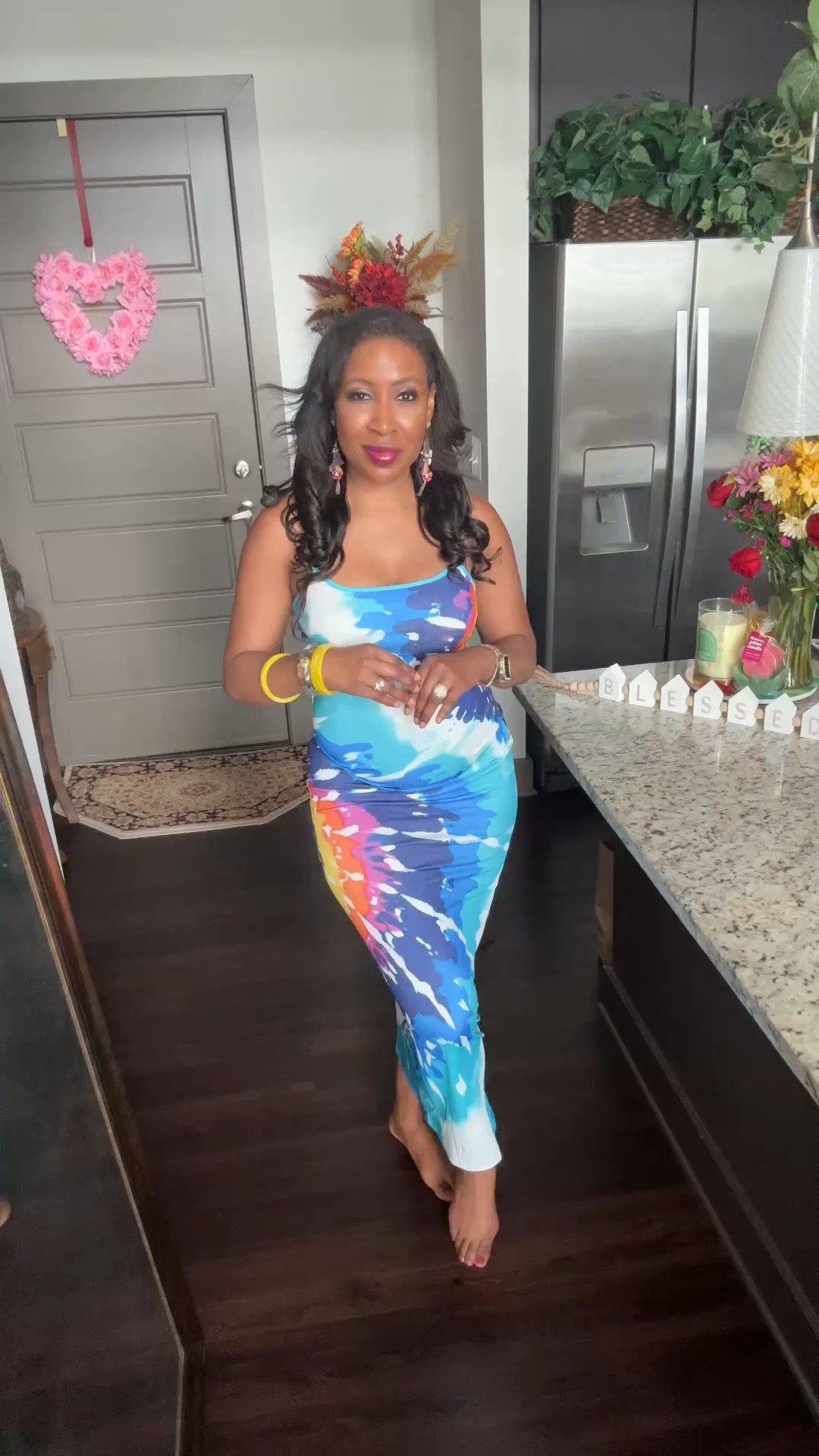 Bringing the fiesta to Cinco de Mayo with this colorful tie dye maxi dress and bold orange heels! 💃🏻🌅 #ootd #cincodemayo
#summeroutfit

#LTKStyleTip #LTKFindsUnder50 #LTKOver40