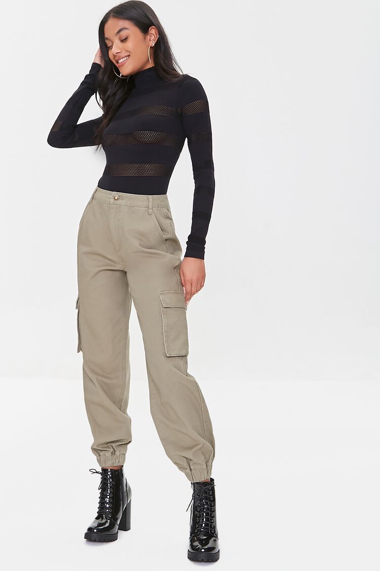 Twill Lace-Up Cargo Joggers | Forever 21 (US)