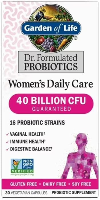 Garden of Life Dr. Formulated Women’s Daily Care Probiotics Vitamins for Digestive Gut Health a... | Amazon (US)
