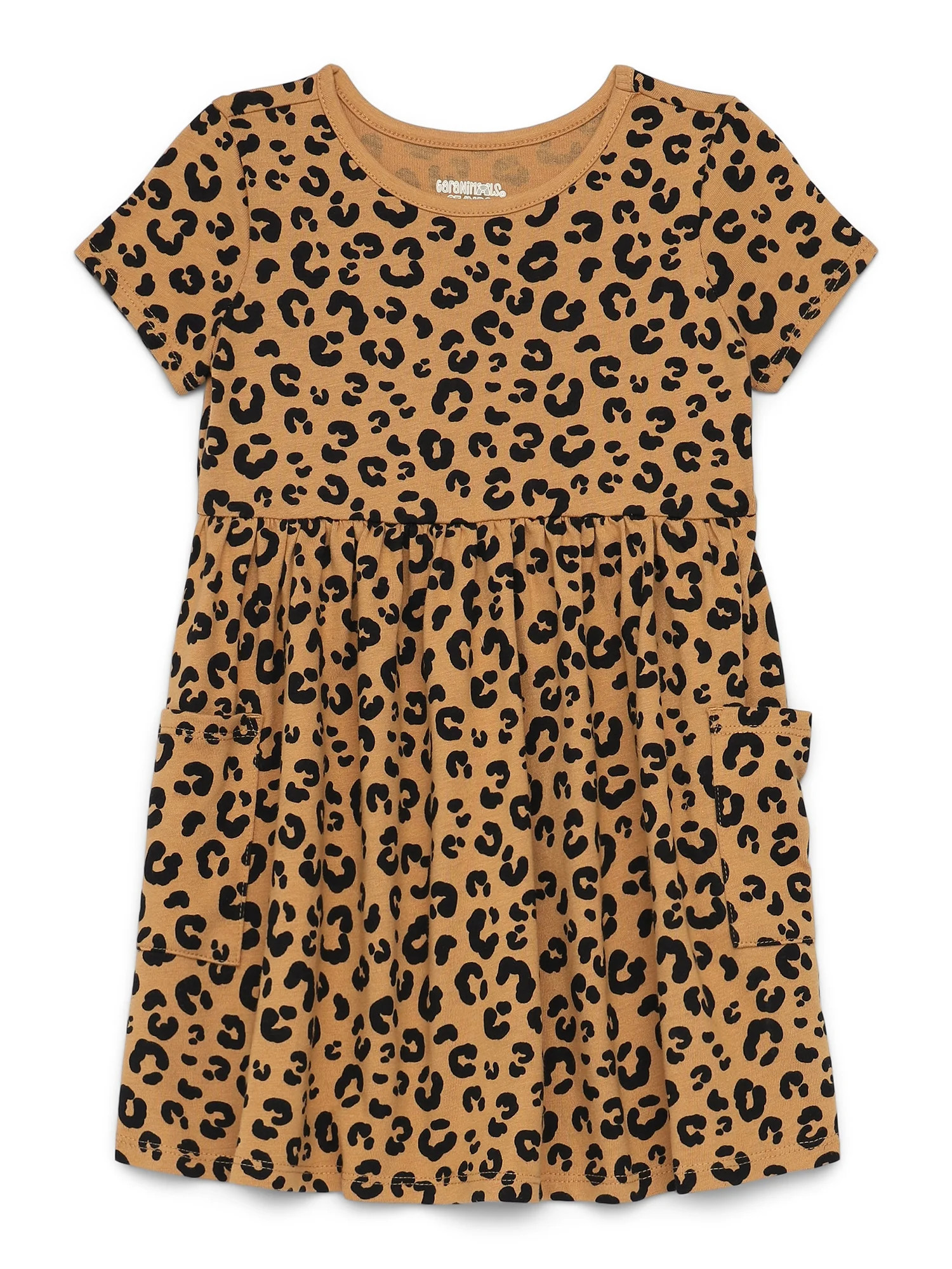 Garanimals Toddler Girl Short Sleeve Printed Dress with Patch Pockets, Sizes 12M-5T | Walmart (US)