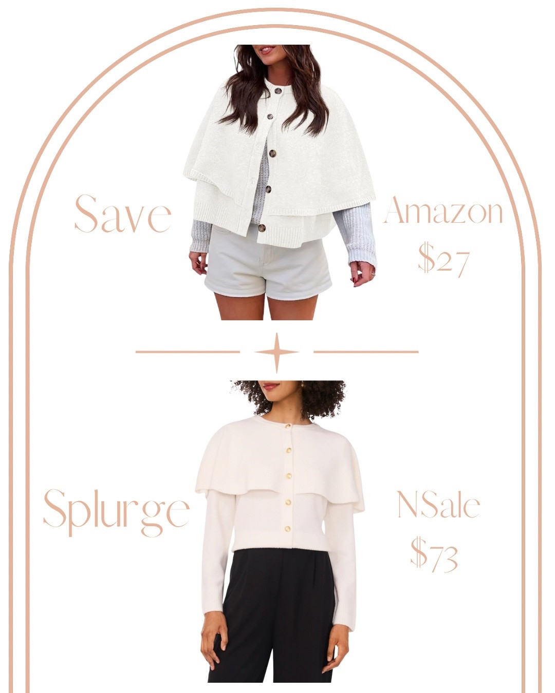 Save vs splurge 
This cap cardigan sold out during the NSale, but I found a similar option for a lot less! 

#LTKSaleAlert #LTKFindsUnder50 #LTKStyleTip