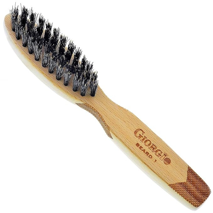 Giorgio GBRD1 Small Travel Men's Mustache and Beard Brush, Natural Boar Bristle for Flawless Shap... | Amazon (US)