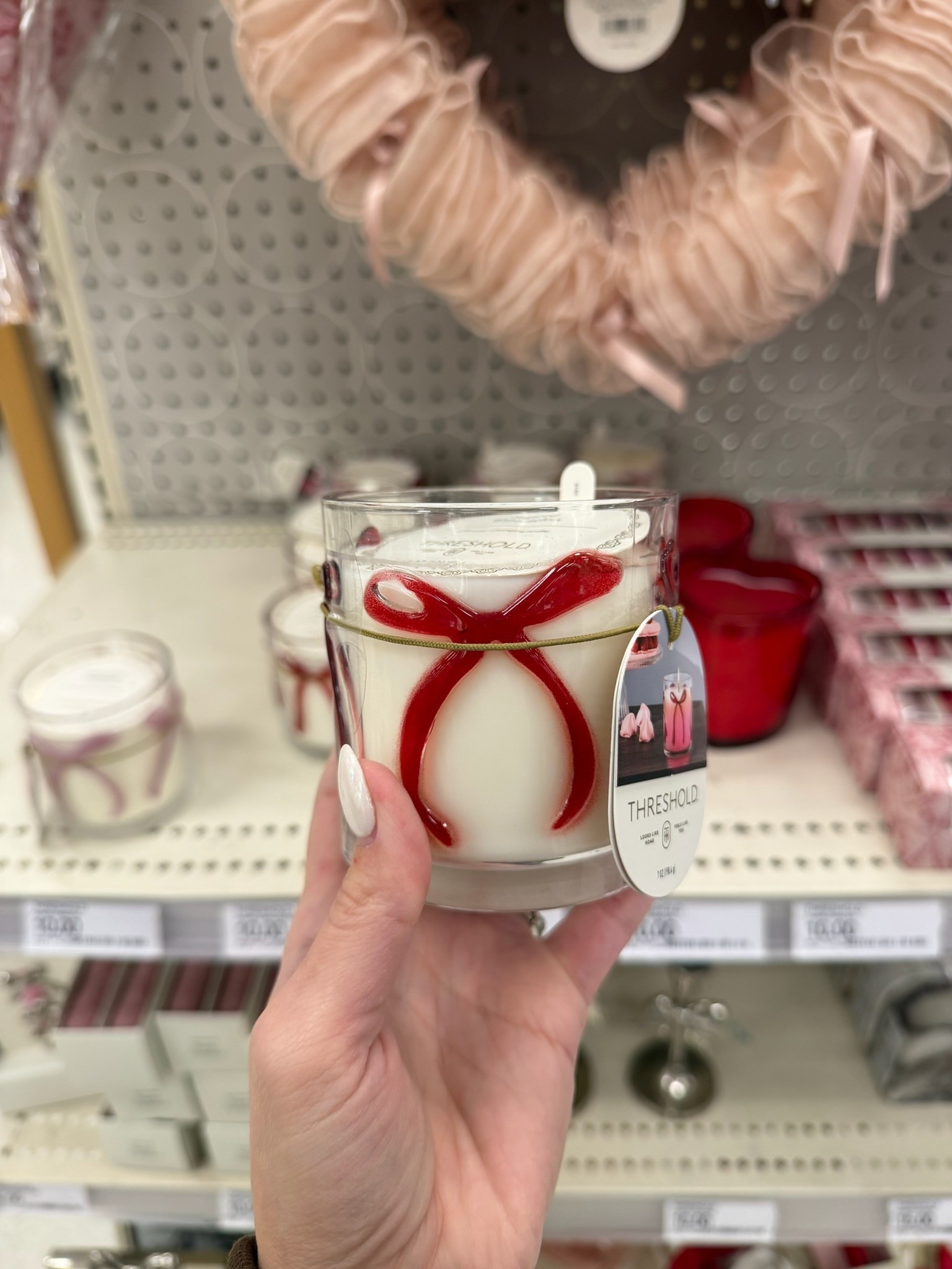 Valentine Decor. -
Lots of bow theme items

Add this cute candle for home, office or a small gift.🎀

//
Valentine decor 
Valentine gifts
Valentine candle 


#LTKFindsUnder50 #LTKHome #LTKSeasonal