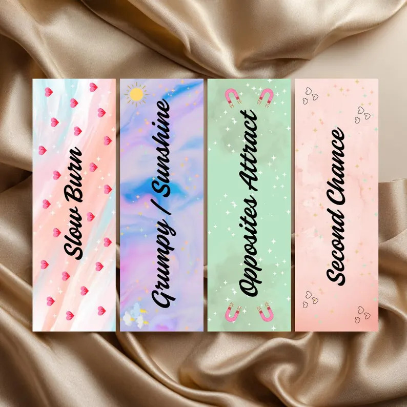Trope Bookmarks | Romance Bookmarks | Bookmark Set Of 10 | Printable Bookmark | Reader Gift | Gif... | Etsy (Global)