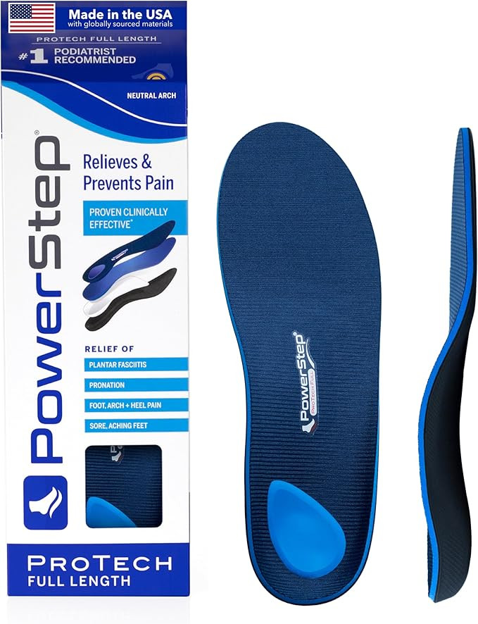 PowerStep ProTech Full Length Orthotic Insoles - Medical Grade Arch Support Inserts for Plantar F... | Amazon (US)