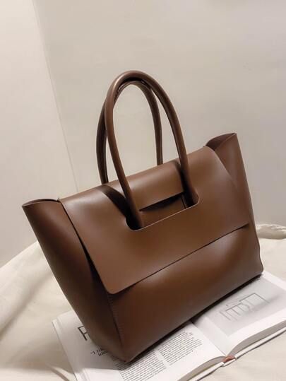 Minimalist Flap Large Capacity Tote Bag | SHEIN
