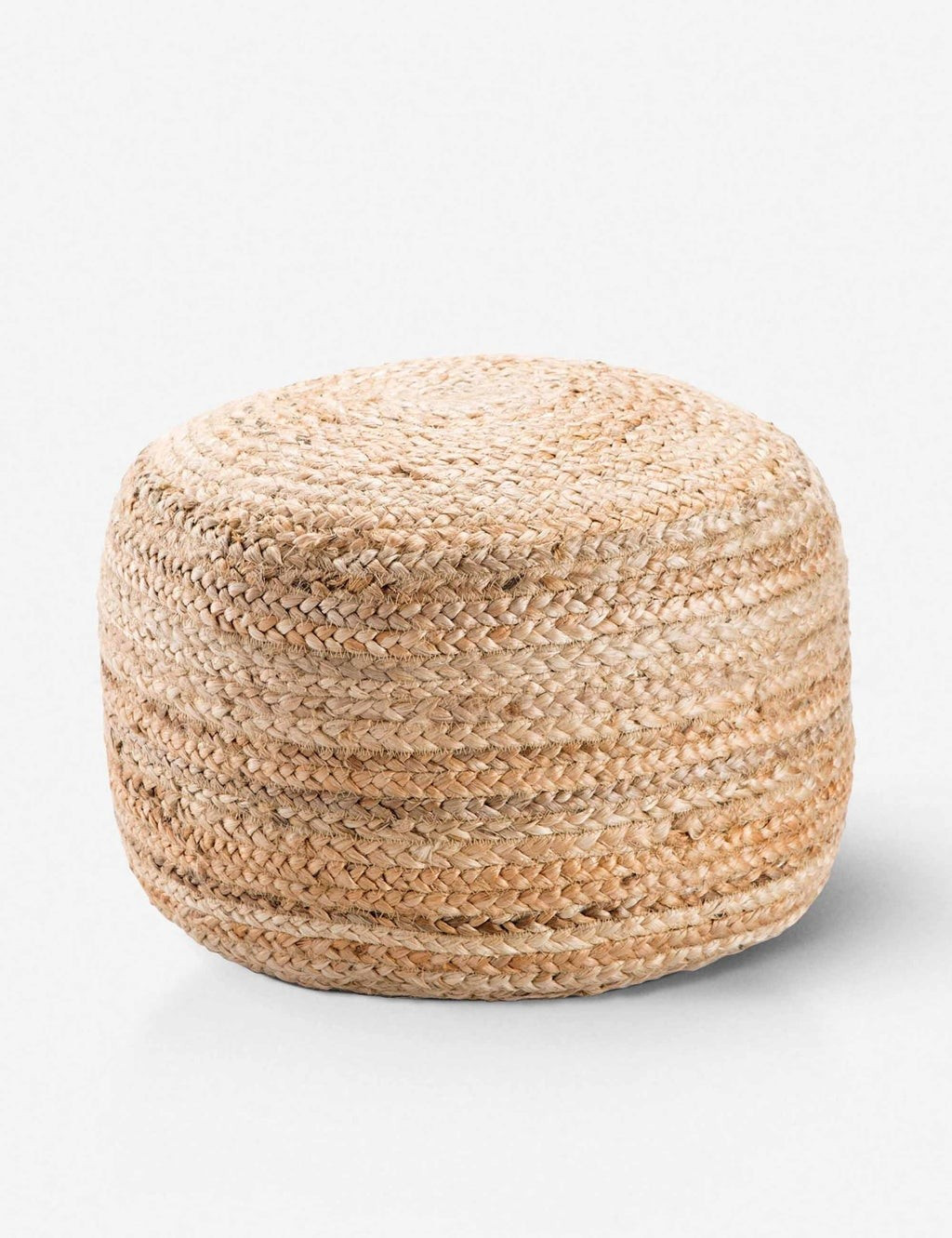 Patan Round Pouf, Natural | Lulu and Georgia 