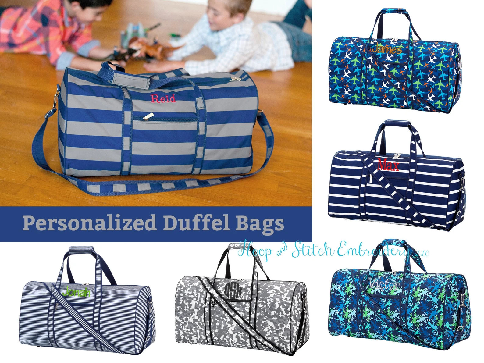 Boys Duffel Bag with Monogram Monogram Duffel Bag | Etsy | Etsy (US)