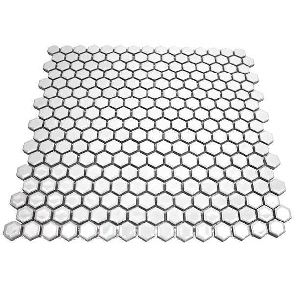 Bliss 0.6" x 0.6" Ceramic Honeycomb Mosaic Wall & Floor Tile | Wayfair North America