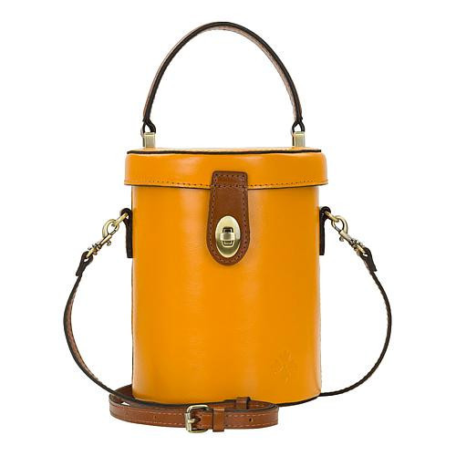 Patricia Nash Candela Leather Bucket Crossbody Bag - Orange | HSN