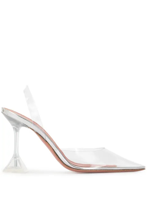Amina Muaddi Holliglass Transparent Pumps - Farfetch | Farfetch Global