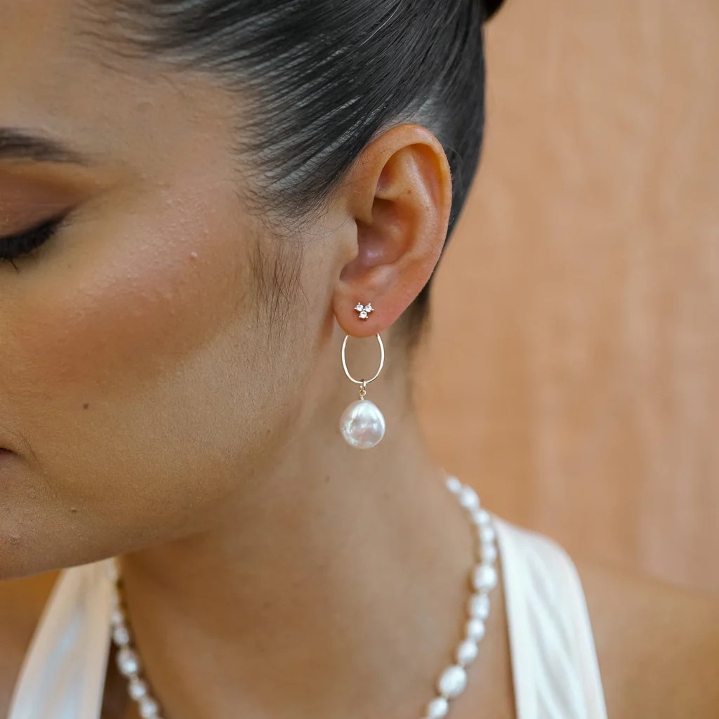 Emerson Pearl Ear Jacket Drops | Wander and Lust Jewelry