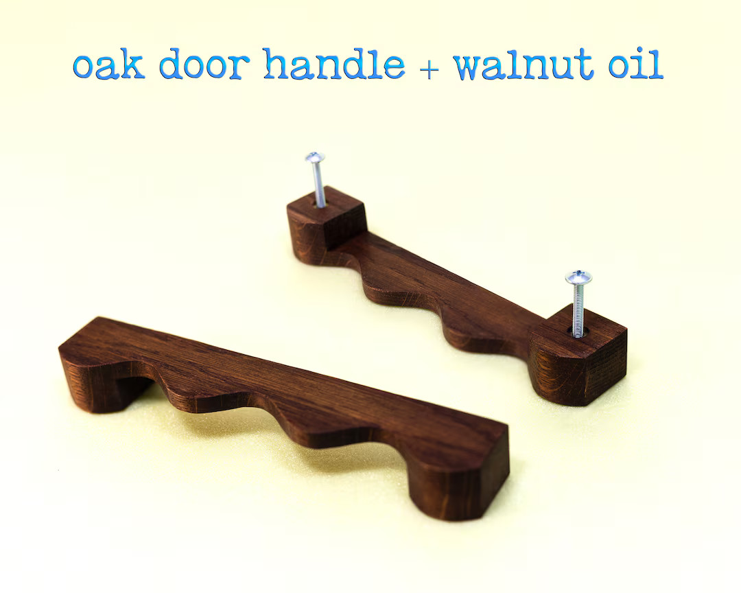 Wooden Scalloped Squiggly Pulls With Bushings and Bolts for - Etsy | Etsy (US)