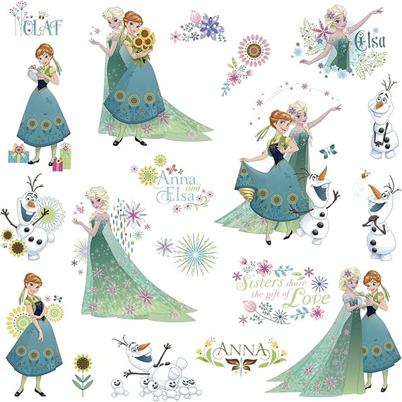 RoomMates RMK3015SCS Disney Frozen Fever Peel and Stick Wall Decals 19 count | Amazon (US)