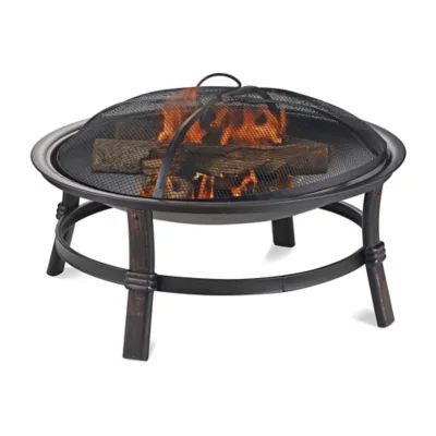 UniFlame® Endless Summer® Wood Burning Outdoor Fire Pit in Brushed Copper | Bed Bath & Beyond | Bed Bath & Beyond