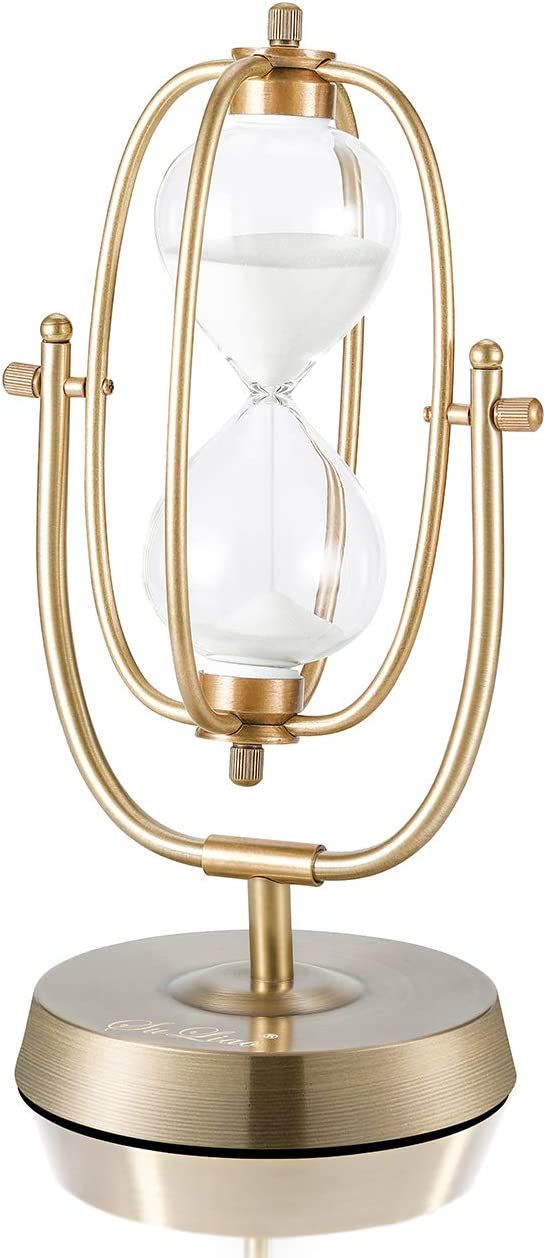 SuLiao Hourglass Timer, Sand Clock 60 Minutes, Brass Metal Hour Glass Sandglass for Home Desk Off... | Amazon (US)