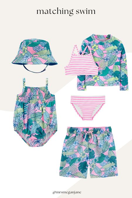 The cutest matching swim for all the kids! Baby, toddler and big kid sizes 🩷 

#LTKSeasonal #LTKfamily #LTKswim