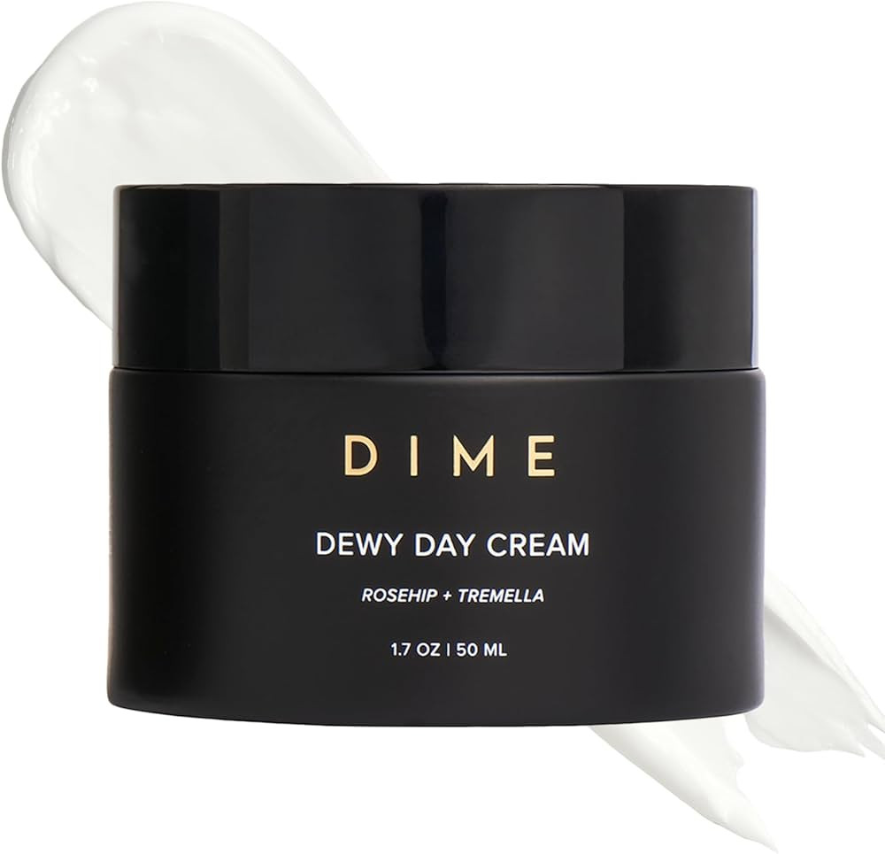 DIME Beauty Dewy Day Cream, Morning Face Moisturizer with Rosehip Oil and Tremella Snow Mushroom,... | Amazon (US)