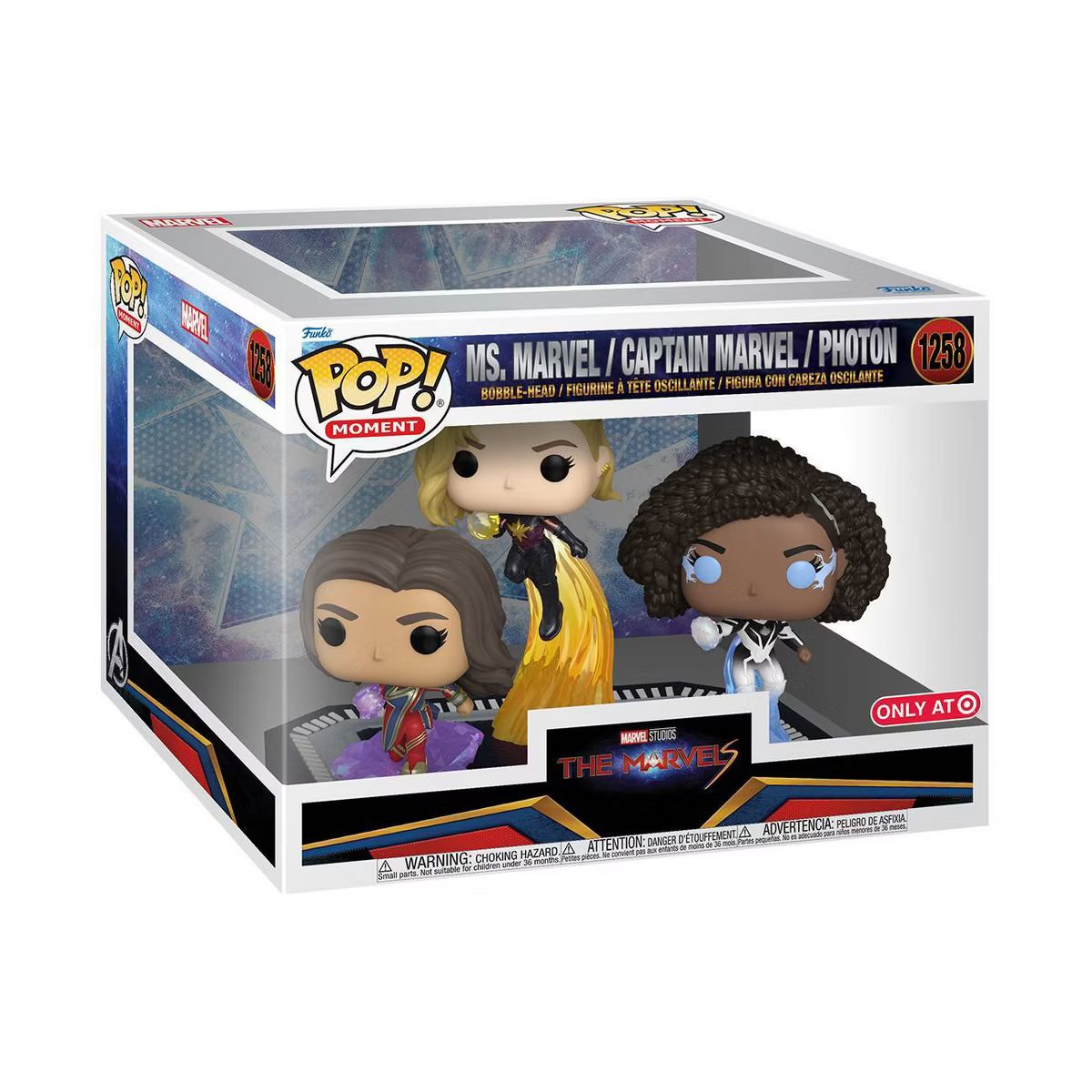 Funko POP! Moment: The Marvels - Ms. Marvel/ Captain Marvel/Photon Figure Set - 3pk (Target Exclu... | Target