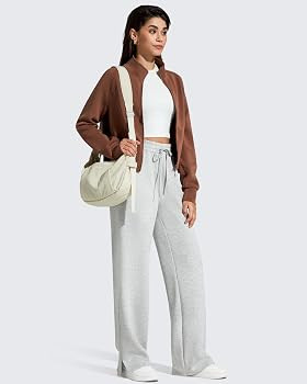G4Free Smoofit Women's Wide Leg Sweatpants Drawstring Side Slit | Amazon (US)
