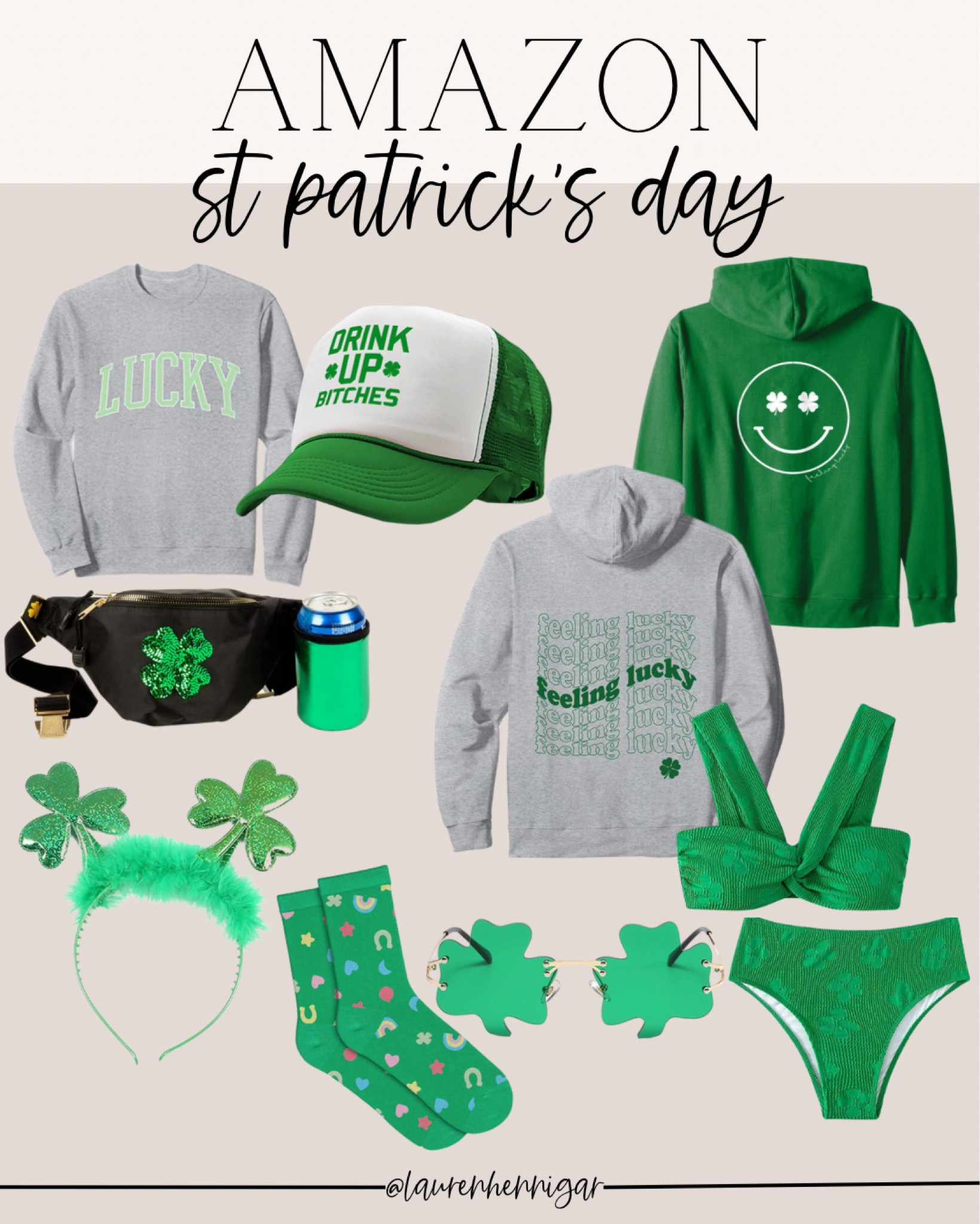 AMAZON ST PATRICK’S DAY PRIME FINDS! 
amazon prime, saint patrick’s day, st paddy’s day, amazon finds, green bikini, happy go lucky, feeling lucky sweatshirt, st patricks day accessories

#LTKSeasonal #LTKunder50 #LTKstyletip