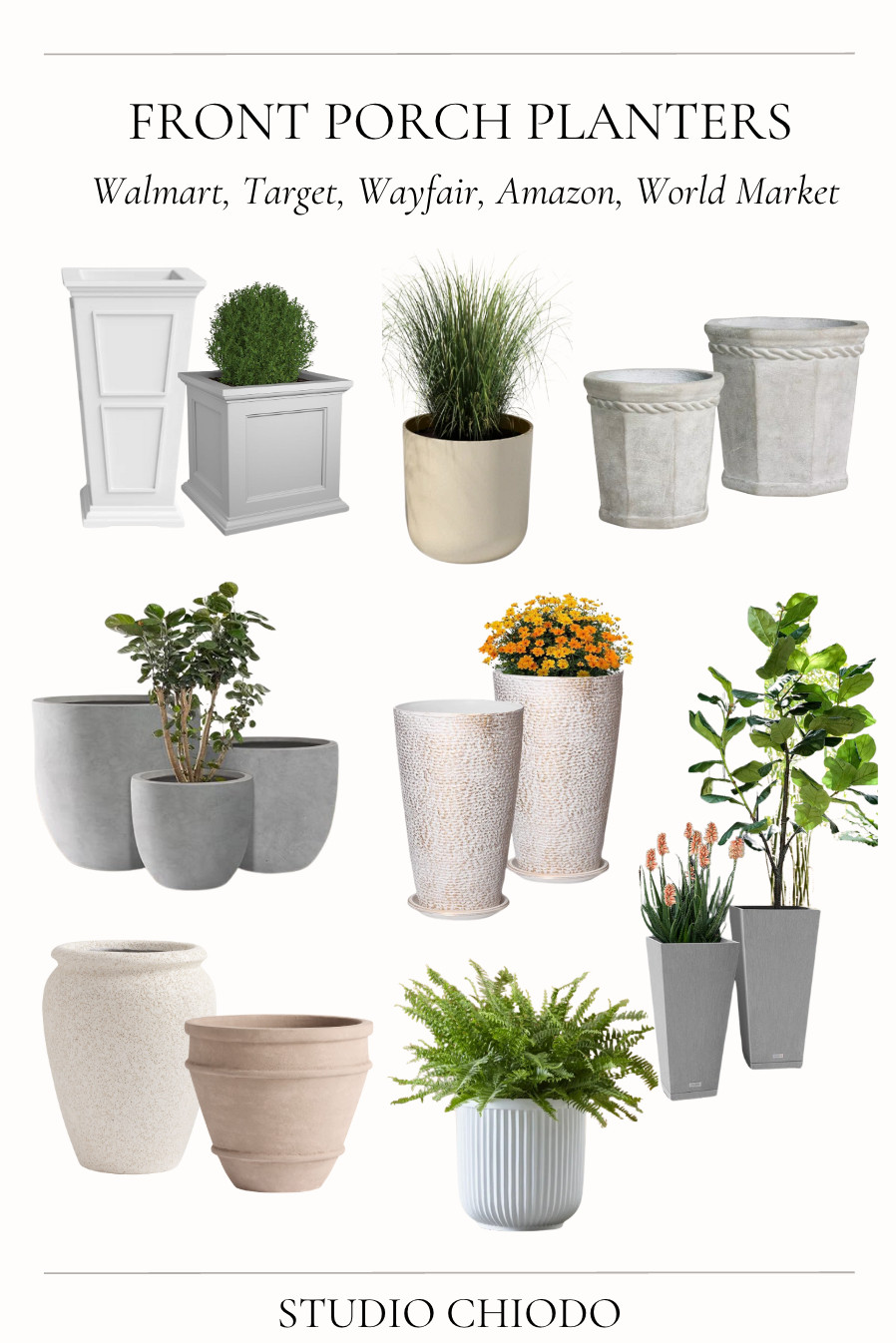 Front porch planters from Walmart, Target, Wayfair, Amazon, World Market 

 #LTKSeasonal