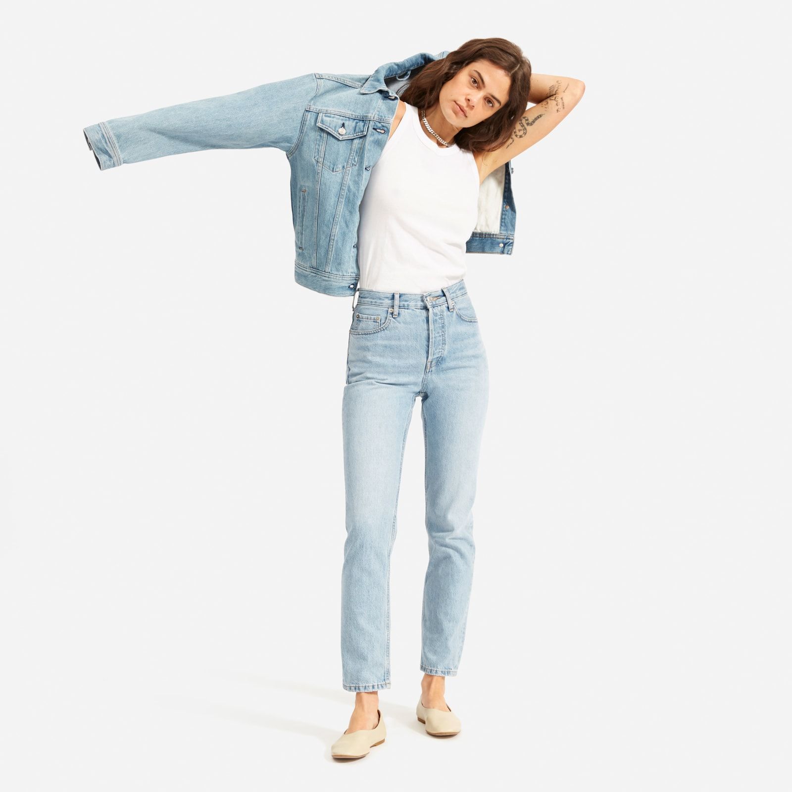 Women's '90s Cheeky Straight Jean by Everlane in Vintage Sunbleached Blue, Size 23 | Everlane