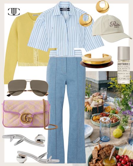 Blue, yellow and light pink all working together to compliment each other perfectly in this seamless look. A great casual option while still looking chic.  

@NETAPORTER #NETAPORTERPartner

Spring outfit, sunglasses, blouse, sun hat, casual outfit 

#LTKshoecrush #LTKover40 #LTKstyletip