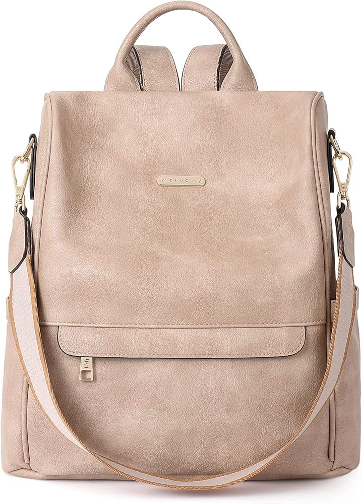 CLUCI Women Backpack Purse Fashion Leather Large Designer Travel Ladies College Shoulder Bags | Amazon (US)