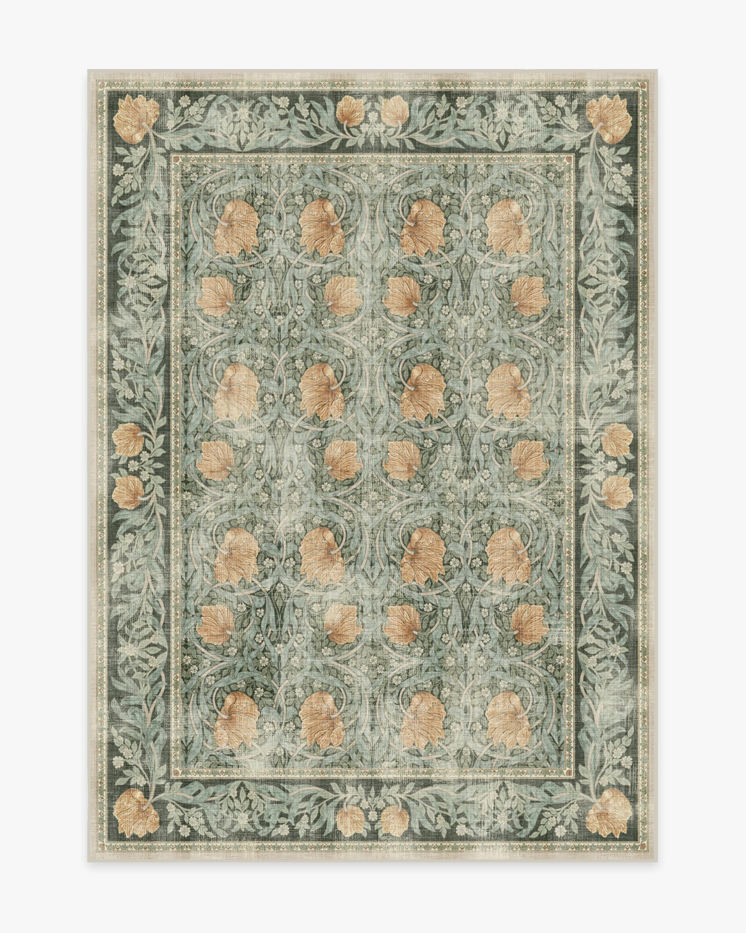 Morris & Co. Pimpernel Jade Rug | Ruggable | Ruggable