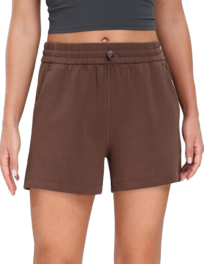 Colorfulkoala Women's High Waisted Ultra Soft Athletic Modal Shorts Casual Summer Lounge Pants wi... | Amazon (US)