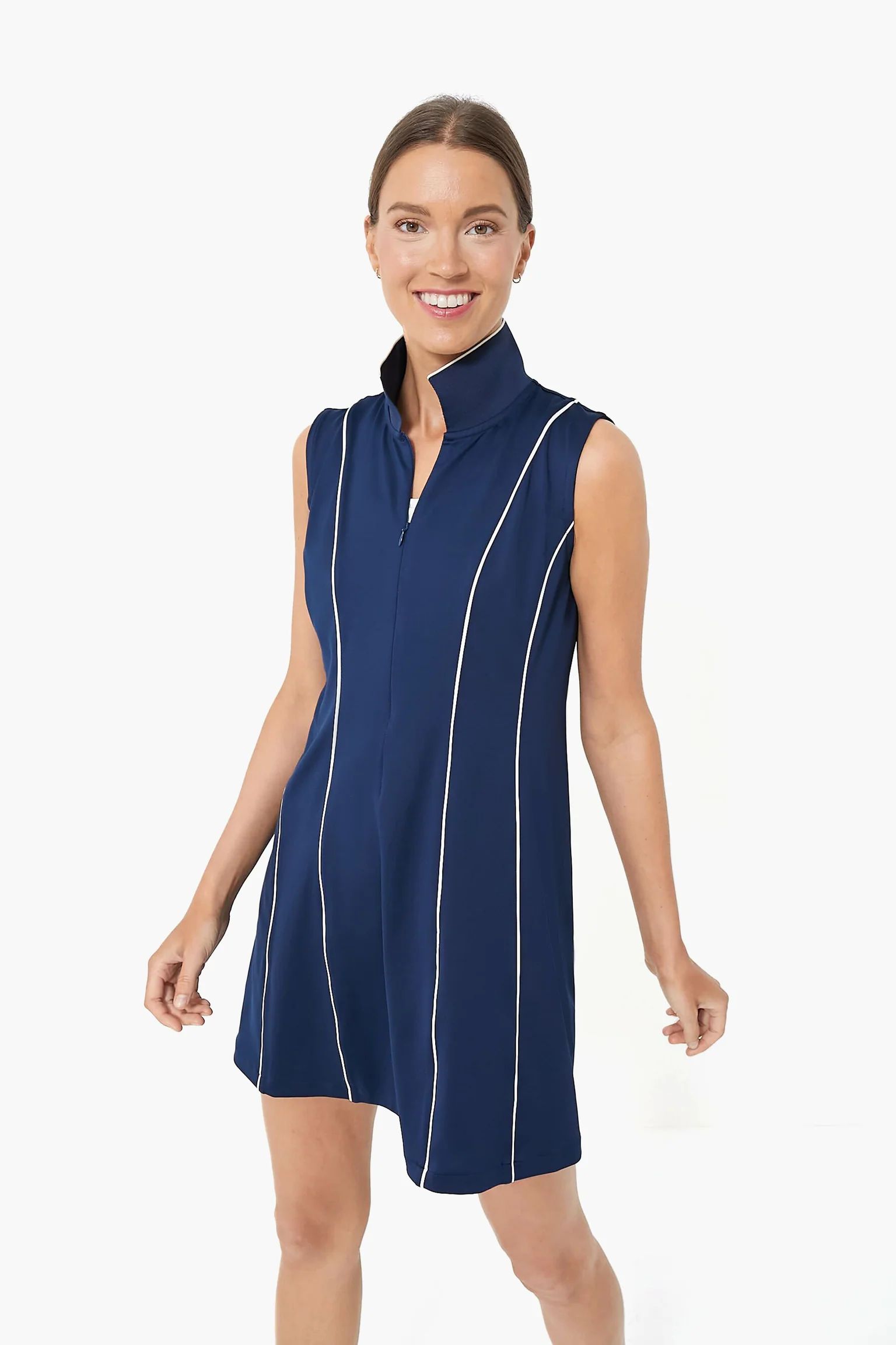 Navy Roxana Half Zip Golf Dress | Tuckernuck (US)
