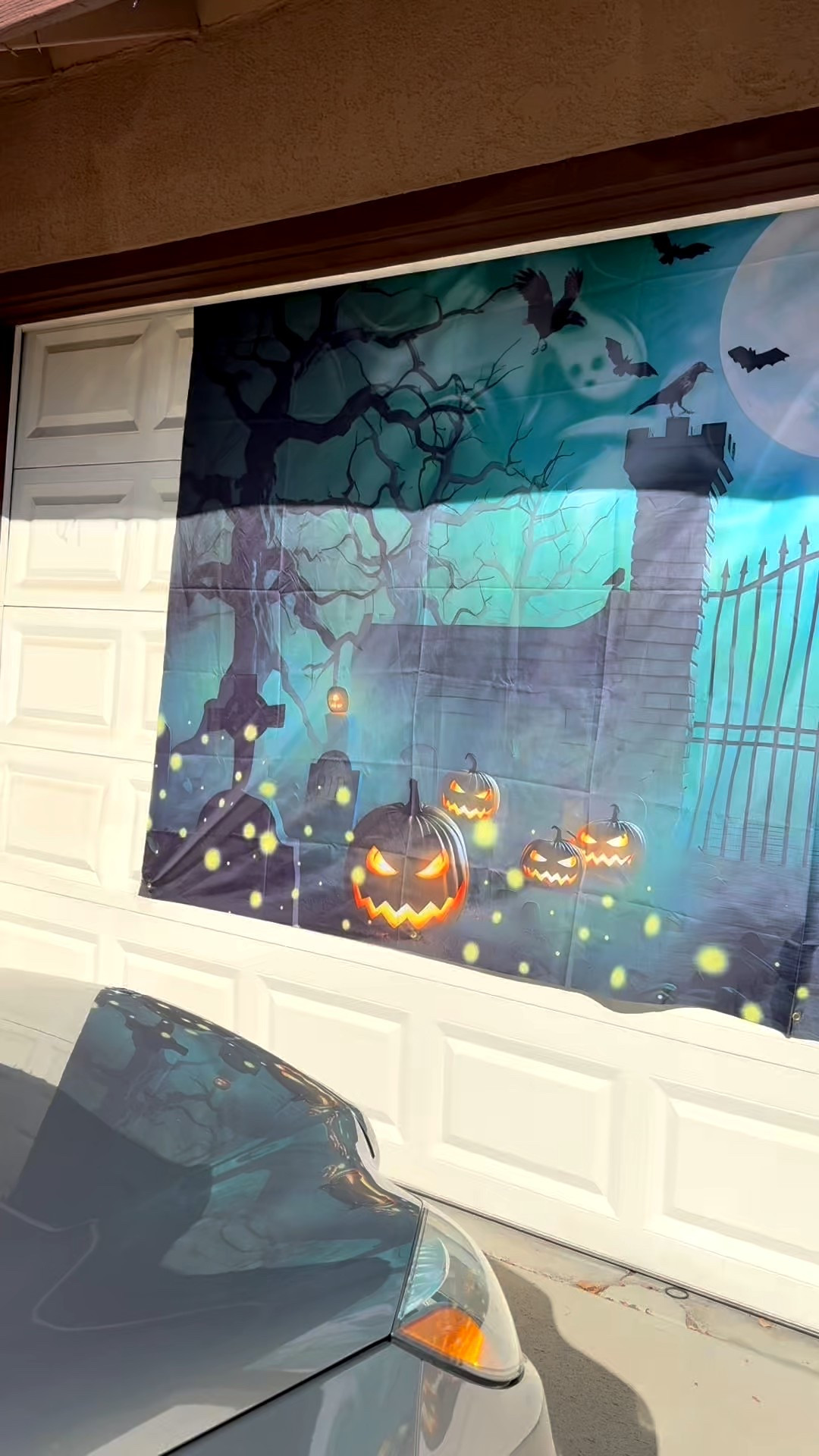 I bought this to be the finally touch for our Halloween decorations and it somehow doesn’t fit our garage at all despite me purchasing this because it was supposed to fit my garage.  My husband and son did say I should have measured it but I just assumed we had the same size garage anyone else had in the neighborhood (several neighbors have something similar on their garages and they fit perfectly) but apparently I was so wrong 🤦‍♀️.

At this point I’m just going to leave it there since it will only be there for a week.  I may at least center it so it’s not so obvious that it’s the wrong size 🤣.

Have you ever purchased something that was not quite what you thought?

I’ve added the one I purchased to this post and some others that probably would have worked better for me cuz they are much bigger…..

#halloweendecor #oopsie #measurefirst

#LTKHome #LTKHalloween