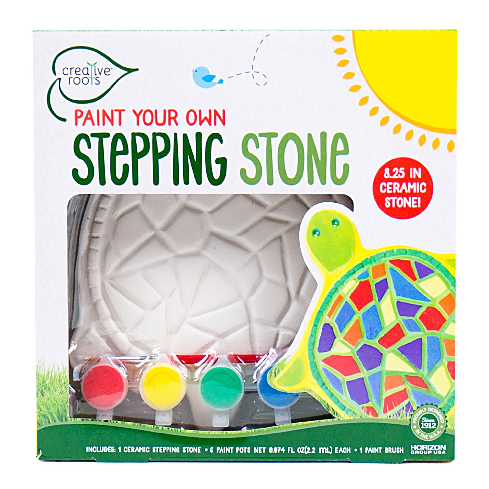 Creative Roots Mosaic Turtle DIY Stepping Stone Kit, Includes Ceramic Stone & 6 Vibrant Paints fo... | Amazon (US)