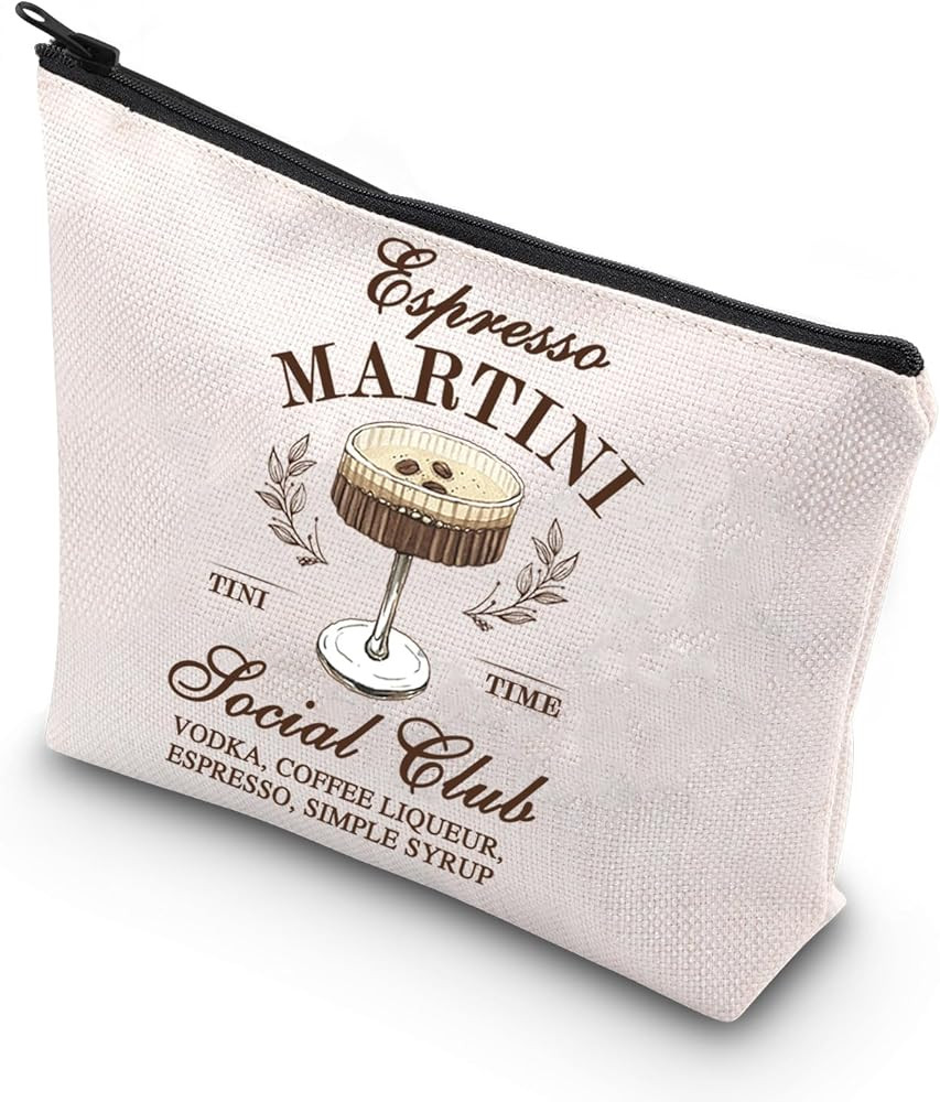WCGXKO Espresso Martini Gift Espresso Martini Bachelor Bachelorette Birthday Party Zipper Pouch M... | Amazon (US)