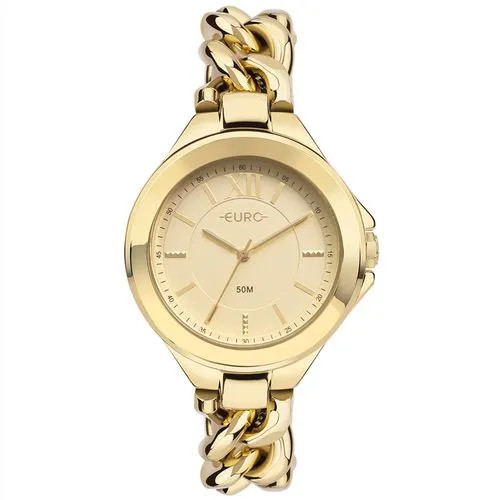 Relógio Euro Feminino Chains Dourado - EU2033BK/4D | Eurorelogios (BR)