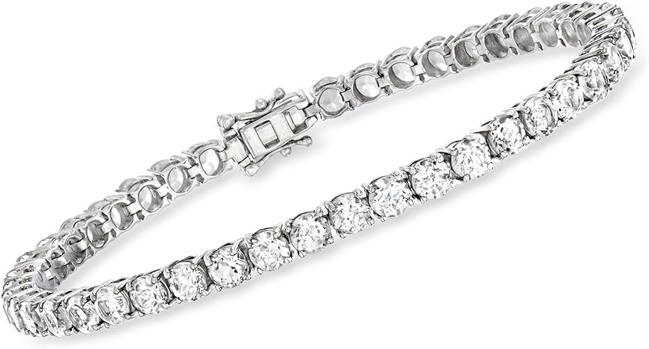 Ross-Simons 14.00 ct. t.w. White Topaz Tennis Bracelet in Sterling Silver | Amazon (US)