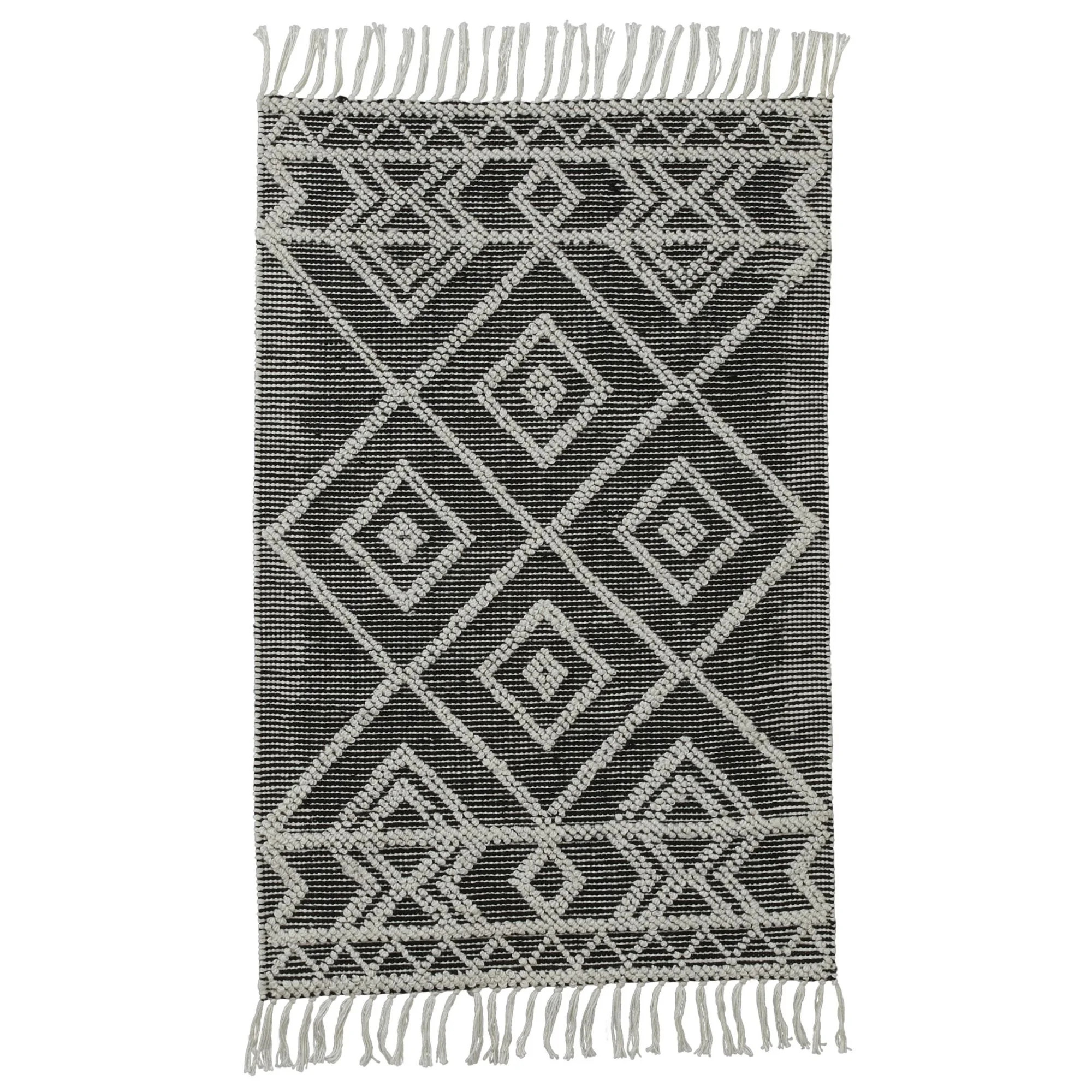 Better Homes & Gardens Diamond Polyester Flat Weave Area Rug, Blue, 30" x 46" | Walmart (US)