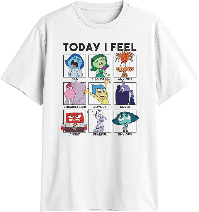 Disney Pixar Inside Out 2 Today I Feel Emotions Anger Joy Adult T-Shirt | Amazon (US)