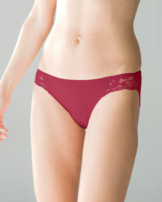 Cotton Blend w/Lace Bikini | Soma Intimates