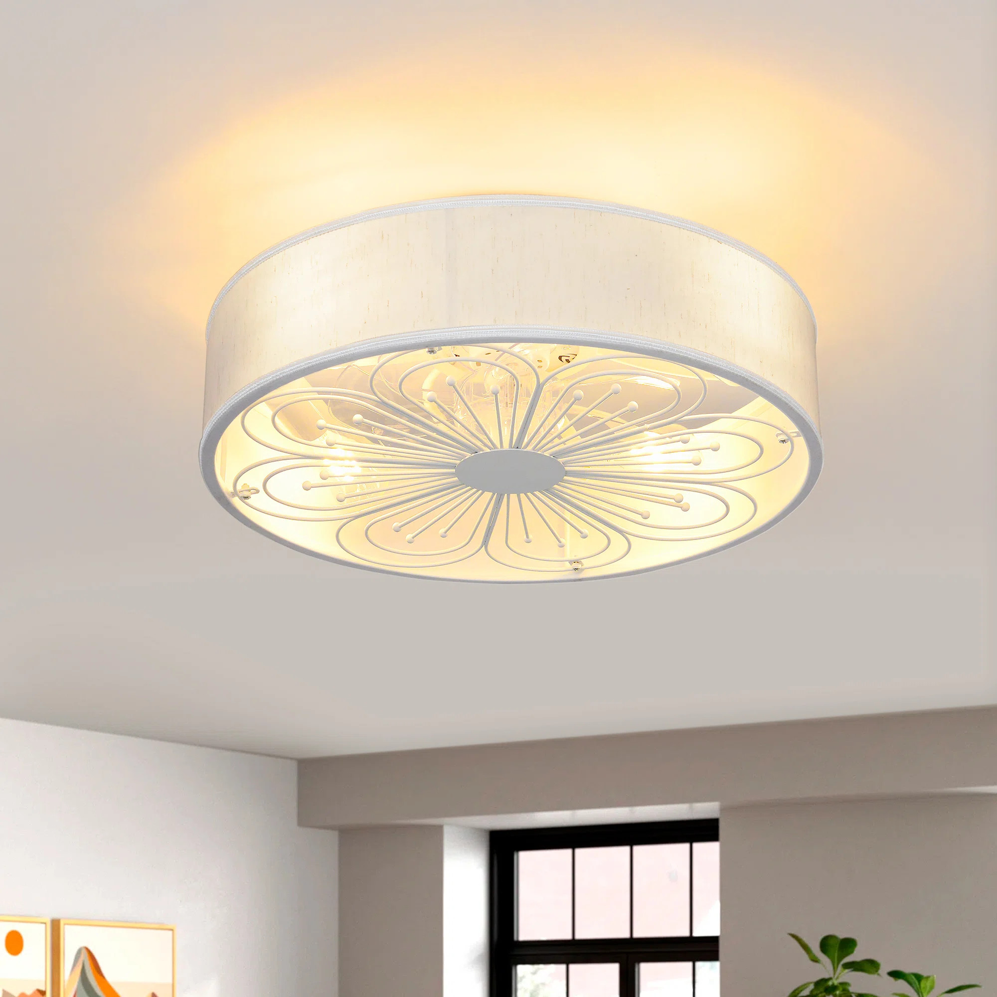 Red Barrel Studio® 19.6'' Ceiling Fan with Light Kit Included & Reviews | Wayfair | Wayfair North America