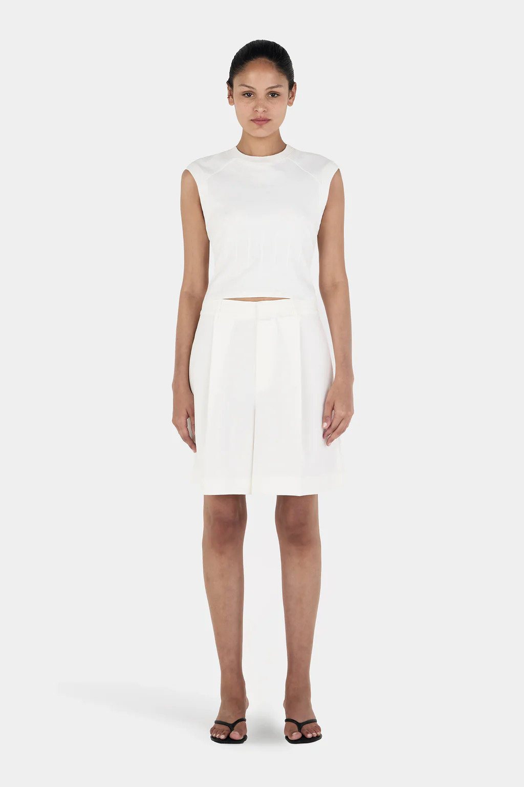 Beau Bermuda Short Ivory | Hansen and Gretel