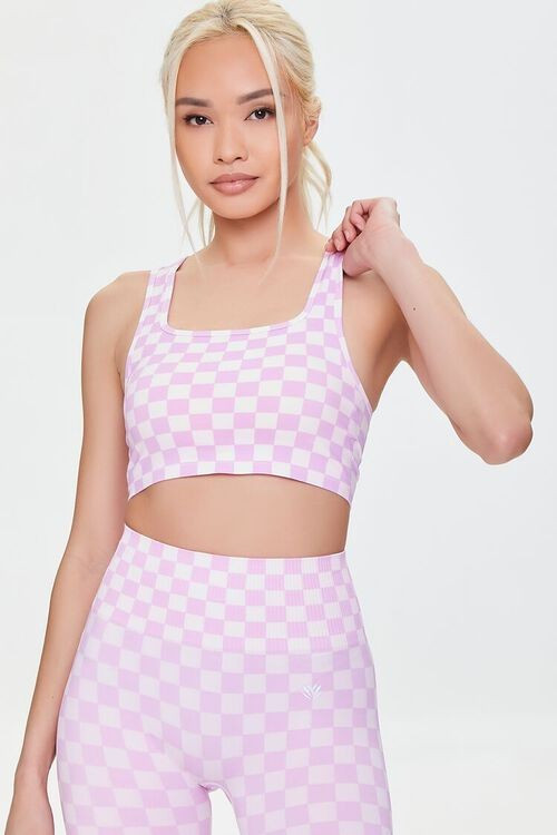 Seamless Checkered Sports Bra | Forever 21 (US)