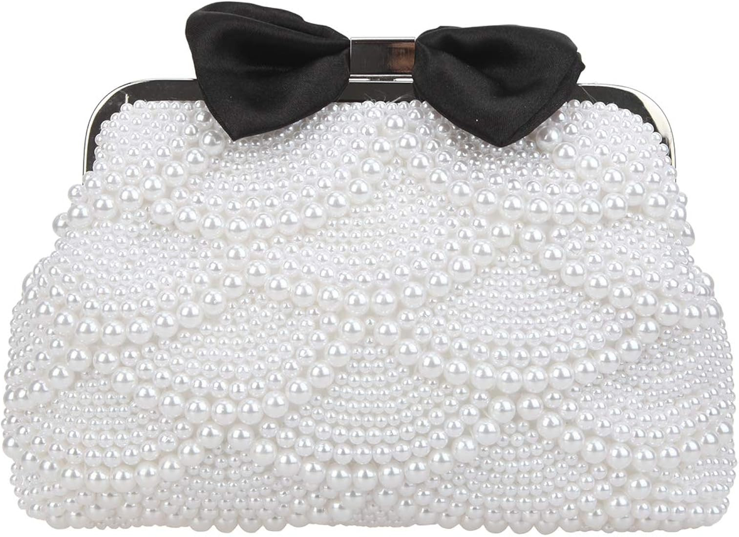 Fawziya Pearl Clutch Evening Bag Bow Clutches For Women | Amazon (US)