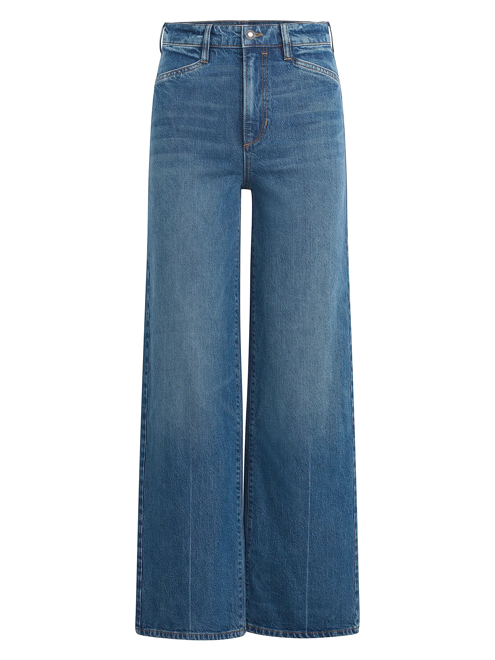 Favorite Daughter Campbell Wash Mischa Super High-Rise Wide-Leg Jeans | Saks Fifth Avenue | Saks Fifth Avenue