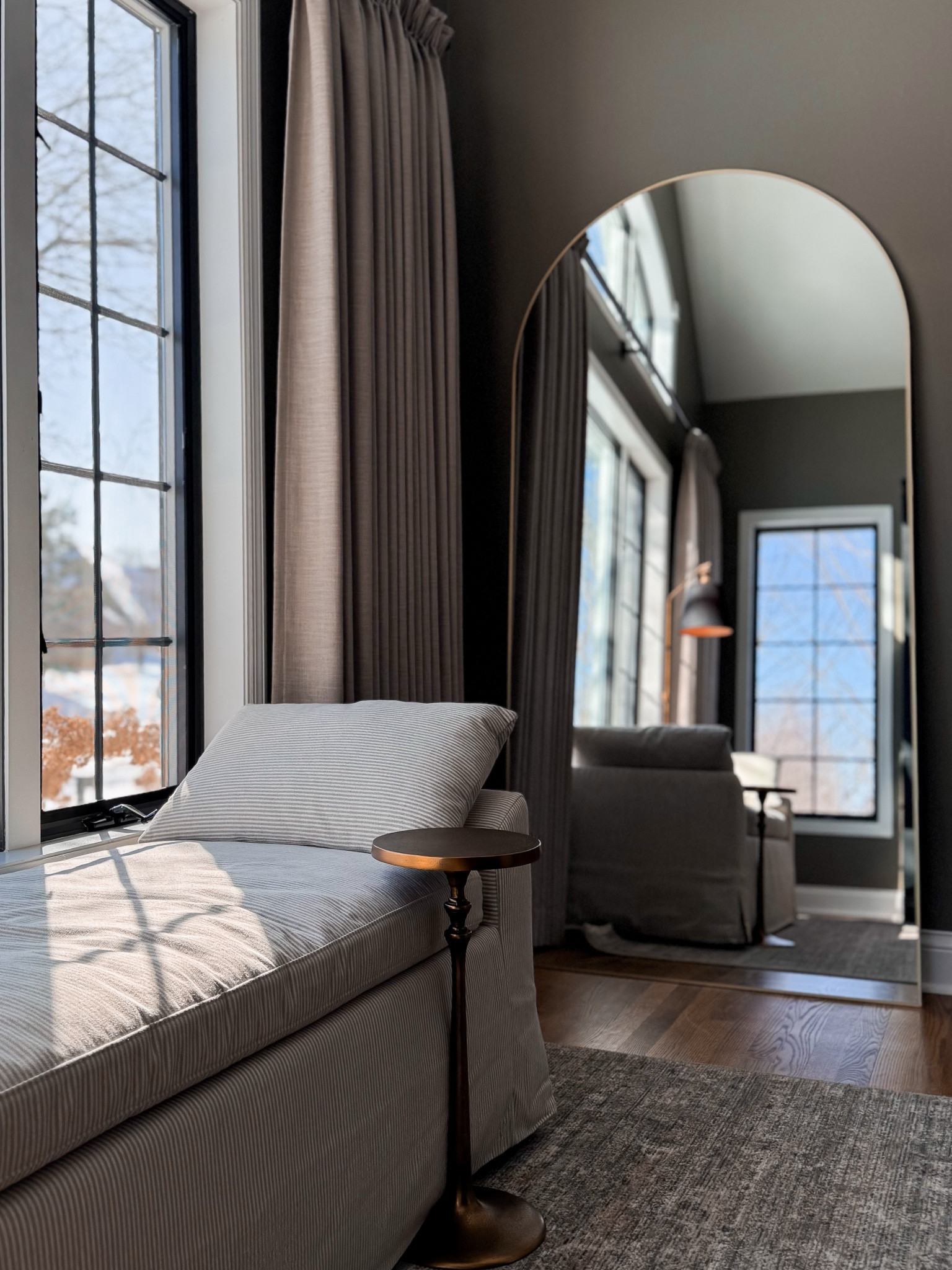 Our bench is still on sale for the McGee and Co Presidents’ Day sale and is 30% off. Our new arched wall mirror can be hung on the wall or sit on the floor and used as a liner. Our linen curtains are the Burlywood birch color. Our walls are painted Sherwin-Williams adaptive shade.

#LTKSaleAlert #LTKStyleTip #LTKHome