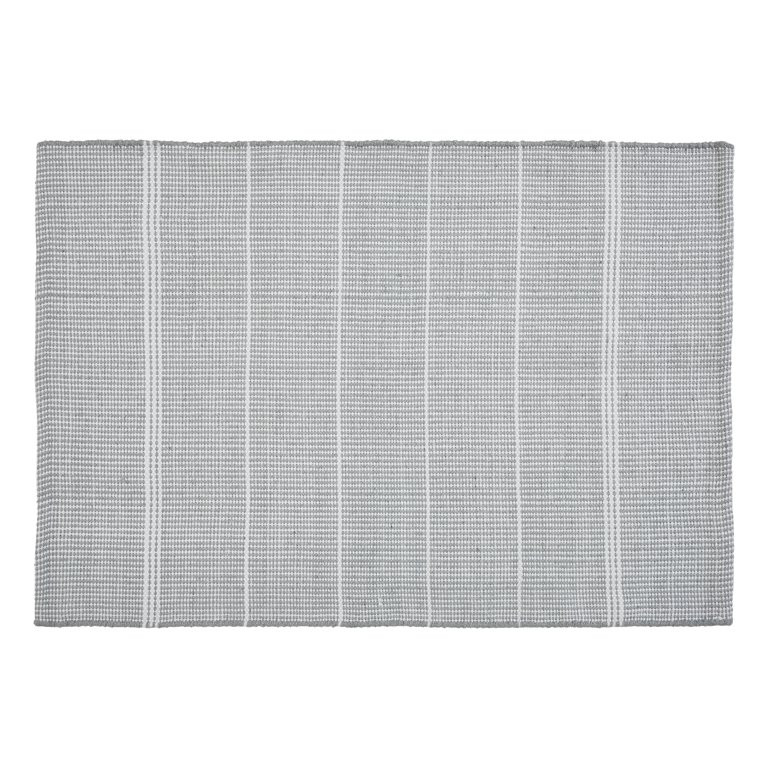 Home Décor Collection Grey Stripe Indoor/Outdoor Layering Accent Rug, 24" x 36" | Walmart (US)