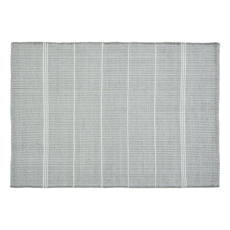 Home Décor Collection Grey Stripe Indoor/Outdoor Layering Accent Rug, 24" x 36" | Walmart (US)