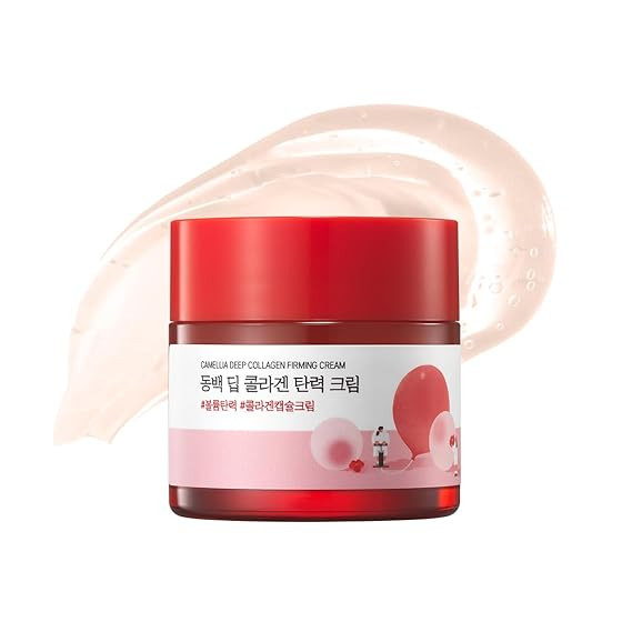 ROUND LAB Camellia Deep Collagen Firming Cream 1.69 Fl Oz, Elasticity-Enhancing Face Moisturizer ... | Amazon (US)